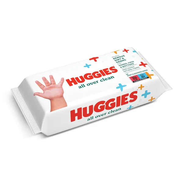 Toallitas para bebés de fibra natural Huggies All Over Clean 56 unidades 3
