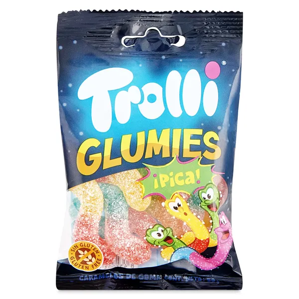 Golosinas gusanos ácidos glumies Trolli 50 g 2