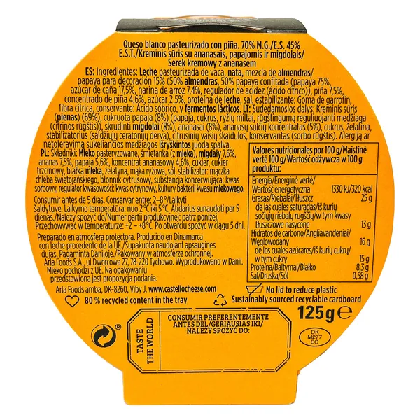 Queso de untar con piña Castello 125 g 3
