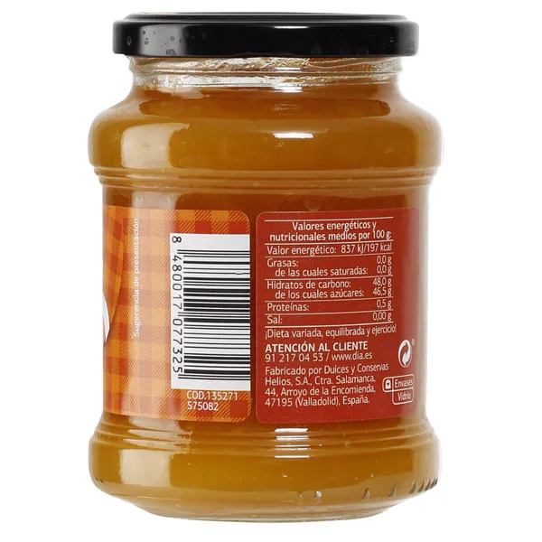 Mermelada de melocotón extra Dia Fruticampo 390 g 4