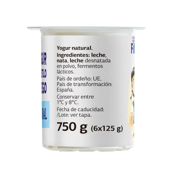 Yogur griego natural Fidias de Dia pack 6 x 125 g 3