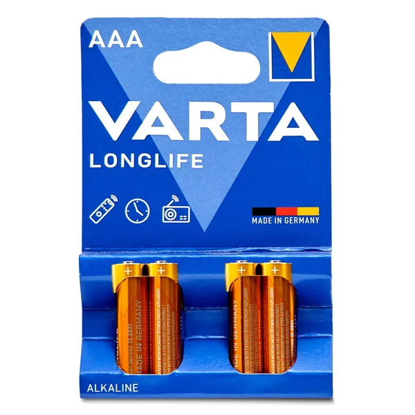 Pilas alcalinas AAA Varta 4 unidades 2