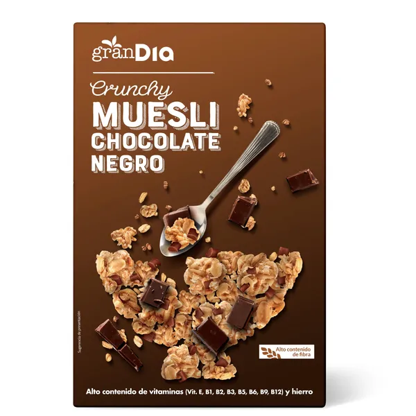Muesli crujiente con chocolate Gran Dia caja 500 g 2