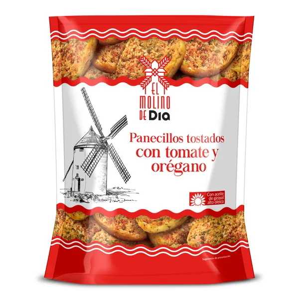 Panecillos tostados con tomate y orégano El Molino de Dia 160 g 2