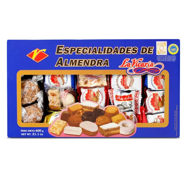 Surtido de especialidades de almendra La vicaria estuche 600 g 2