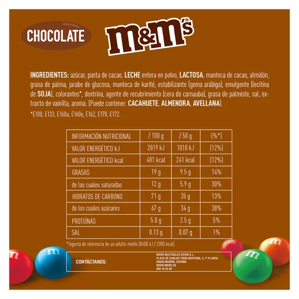 Grageas de chocolate con leche M&M's bolsa 200 g 2