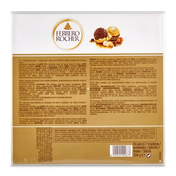 Bombones Ferrero Rocher caja 300 g 3