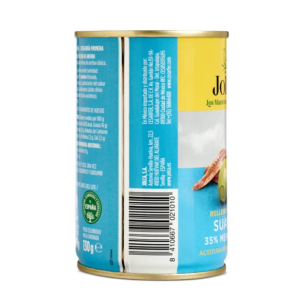 Aceitunas rellenas de anchoa suave Jolca 130 g 3