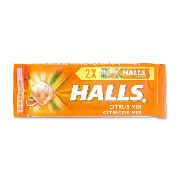 Caramelos sabor cítricos Halls bolsa 2 x 32 g