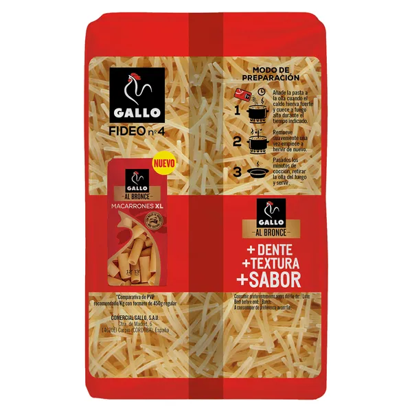 Fideo N.º 4 Gallo 450 g 2