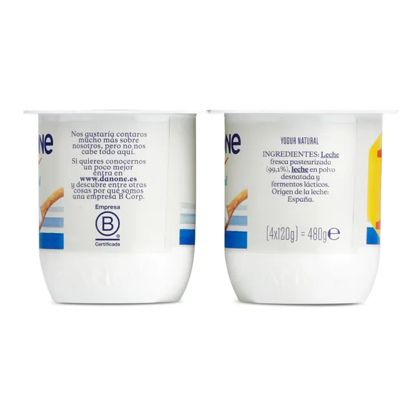 Yogur natural Danone 4 x 120 g 4
