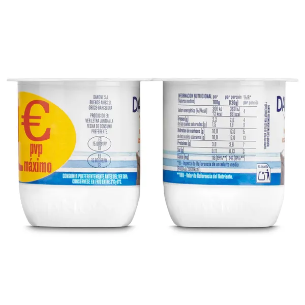 Yogur natural azucarado Danone pack 4 x 120 g 3