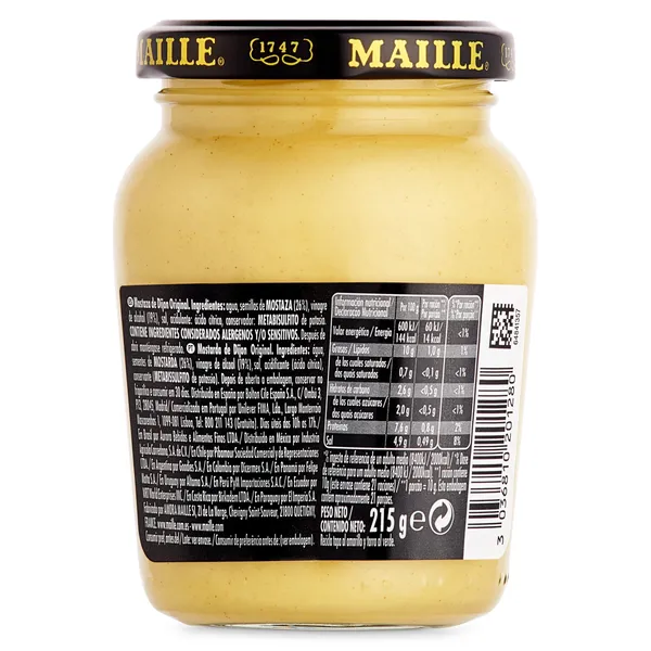 Mostaza Dijon original Maille 215 g 3