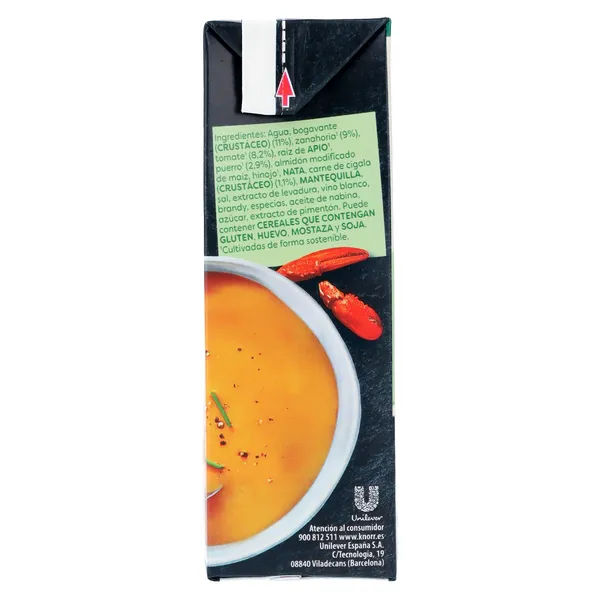 Crema de bogavante y cigalas Knorr brik 500 ml 2