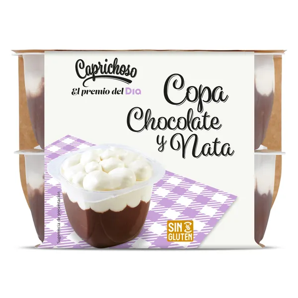 Copa de chocolate y nata Dia Caprichoso pack 4 x 115 g 2