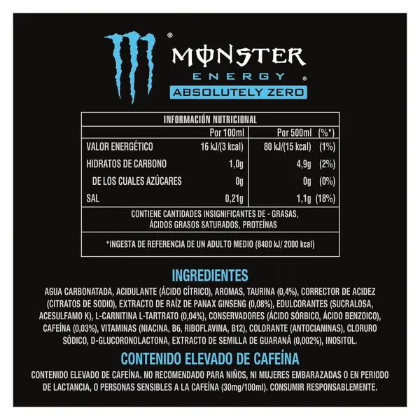 Monster absolutely zero 500 ml 3