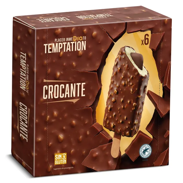 Helado bombón crocante Dia Temptation 6 x 63 g 3