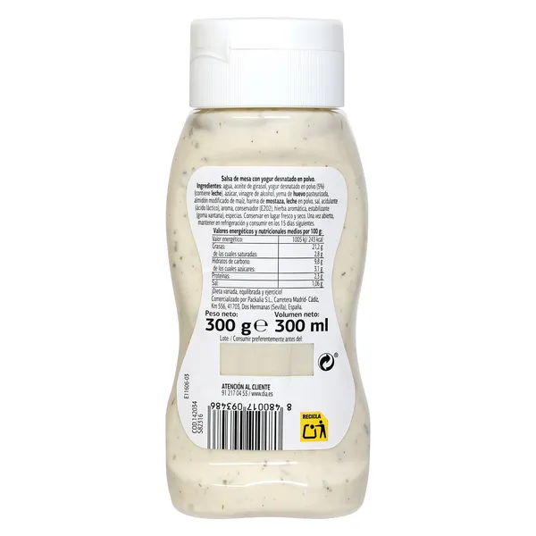 Salsa de yogur Salseo de Dia bote 300 ml 2
