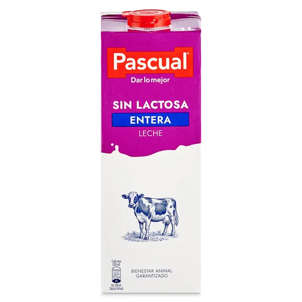 Leche entera sin lactosa Pascual pack 6 x 1 l 2