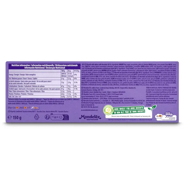 Galletas con chocolate con leche Milka caja 150 g 2