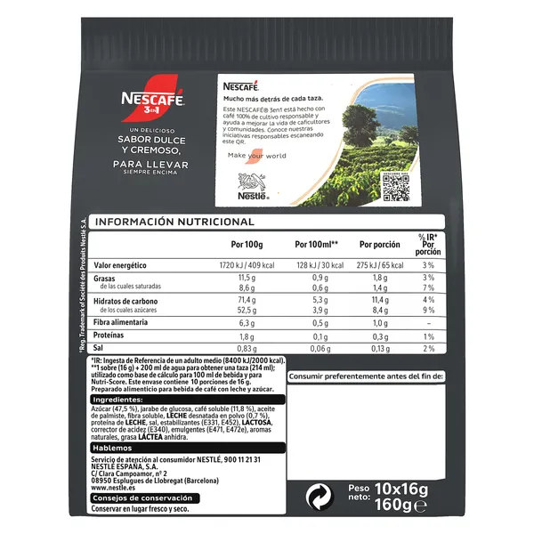 Café soluble 3 en 1 Nescafé 180 g 3