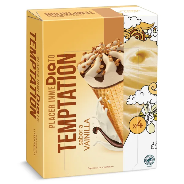 Conos de vainilla Dia Temptation 4 x 68 g 3