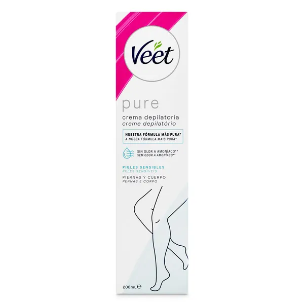 Crema depilatoria piel sensible Veet tubo 200 ml 2