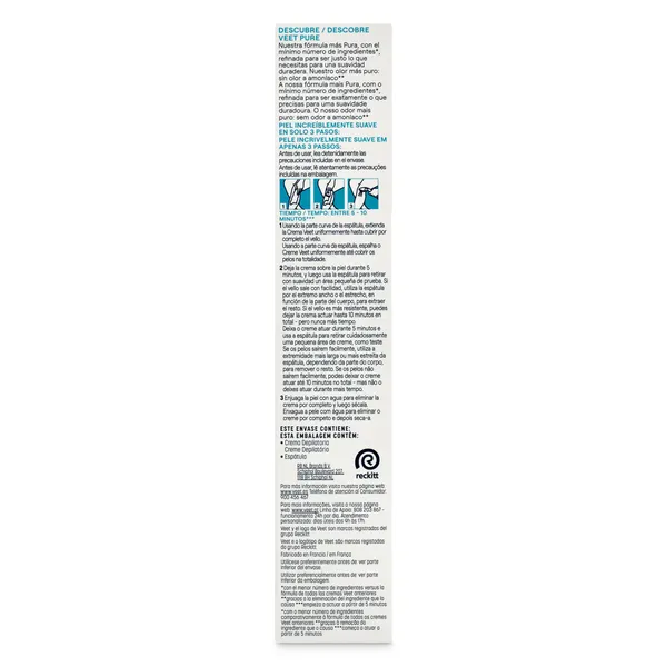 Crema depilatoria piel sensible Veet tubo 200 ml 4