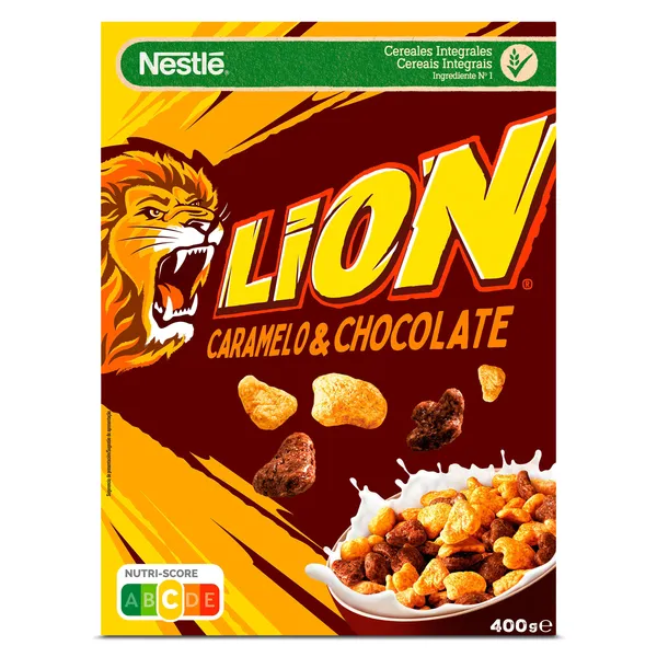 Cereales integrales con chocolate y caramelo Nestlé Lion 400 g 2