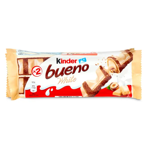 Barritas de chocolate blanco y avellanas Kinder 3 x 39 g 2