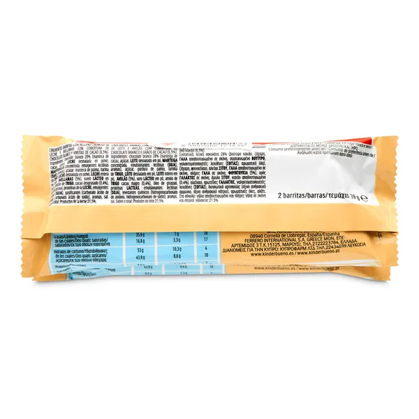 Barritas de chocolate blanco y avellanas Kinder 3 x 39 g 3