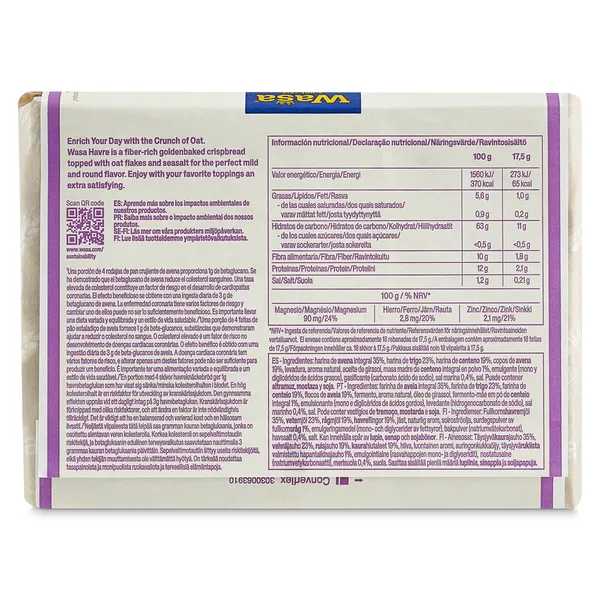 Pan de avena vitalité Wasa 280 g 4