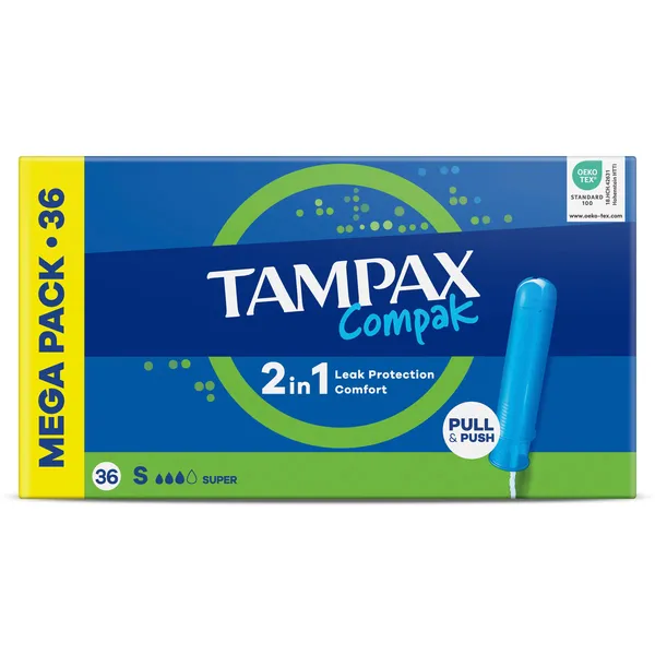 Tampón compak super Tampax caja 36 unidades 2