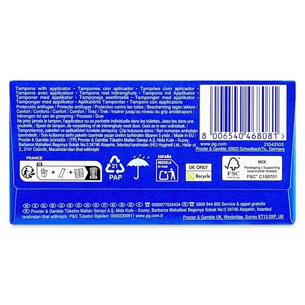 Tampón super plus compak Tampax caja 18 unidades 4