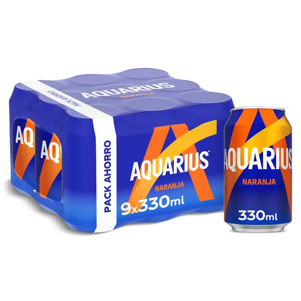 Aquarius de naranja 9 x 330 ml 2