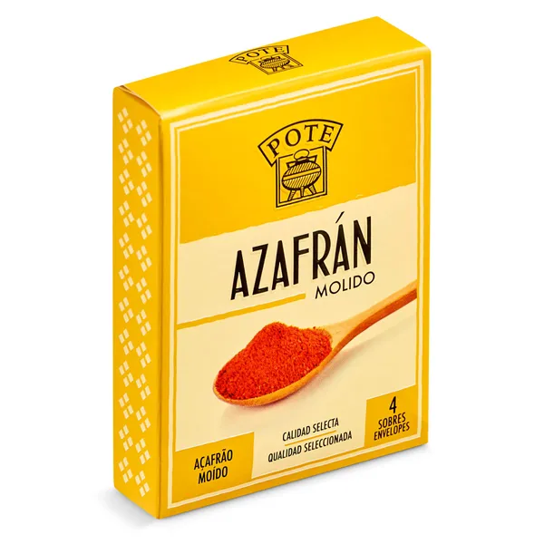 Azafrán molido Pote caja 4 sobres 100 mg