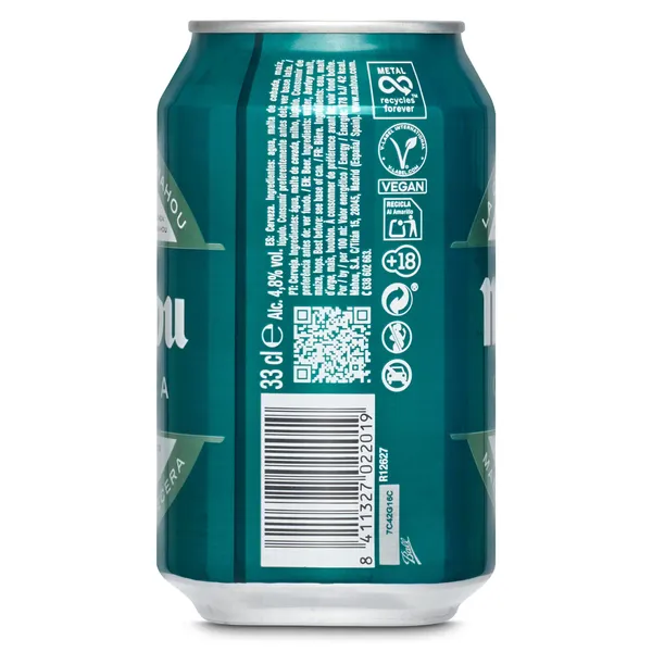 Cerveza clásica Mahou 33 cl 3