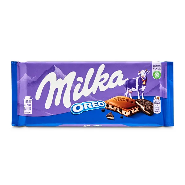 Chocolate con leche con trozos de oreo Milka 100 g 2