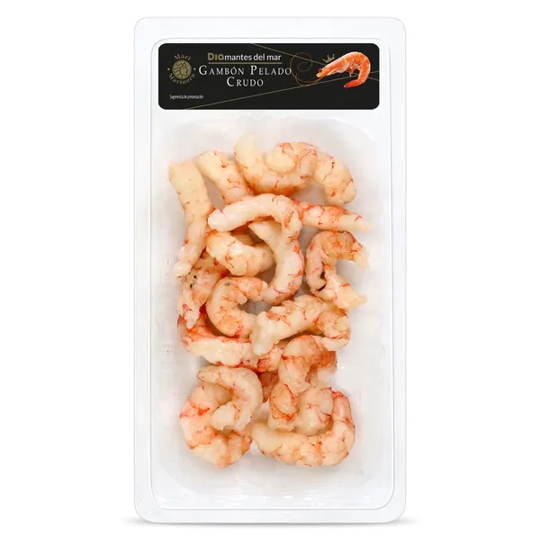 Colas de gambón pelado crudo Mari Marinera de Dia bandeja 200 g