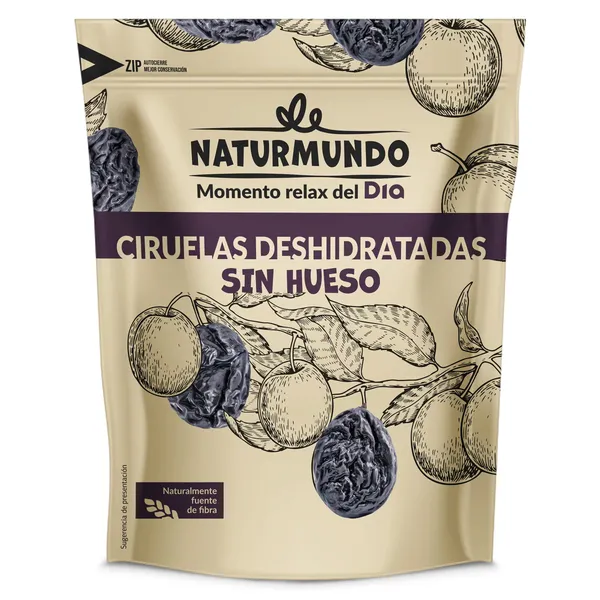Ciruelas deshidratadas sin hueso Dia Naturmundo 200 g