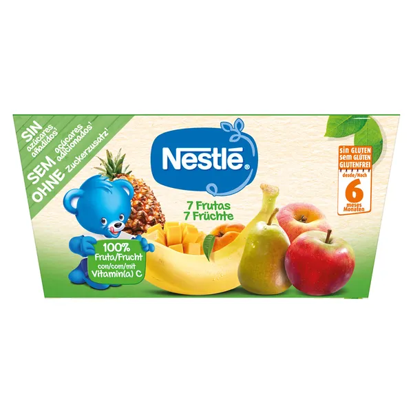 Puré de 7 frutas sin gluten Nestlé pack 4 x 100 g 2