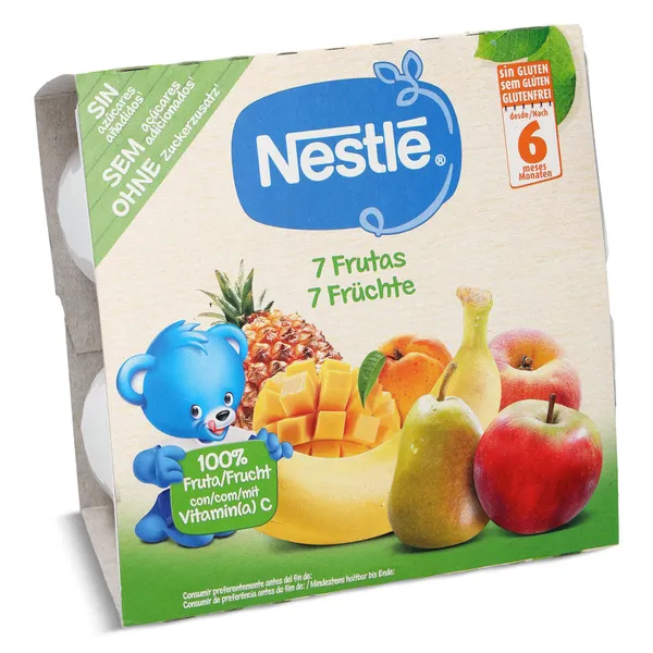 Puré de 7 frutas sin gluten Nestlé pack 4 x 100 g 3