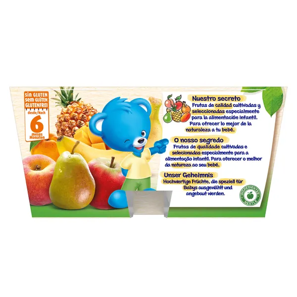 Puré de 7 frutas sin gluten Nestlé pack 4 x 100 g 4
