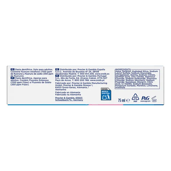Pasta de dientes pro-expert sensibilidad + blanqueamiento Oral-B 75 ml 5