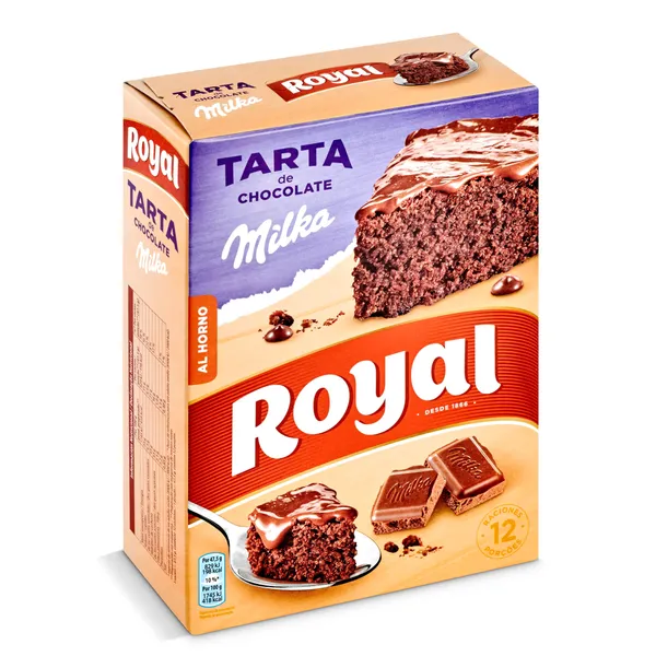 Preparado para tarta de chocolate milka Royal caja 350 g