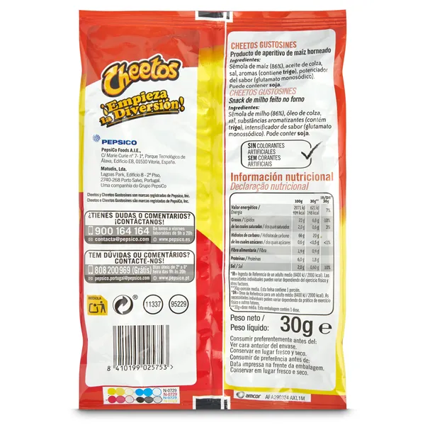 Cheetos Gustosines 30 g 3
