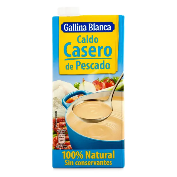 Caldo casero de pescado 100% natural Gallina Blanca brik 1 L 2