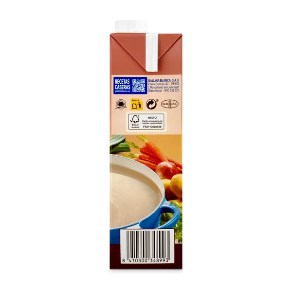 Caldo de pollo bajo en sal Gallina Blanca 1 L 3
