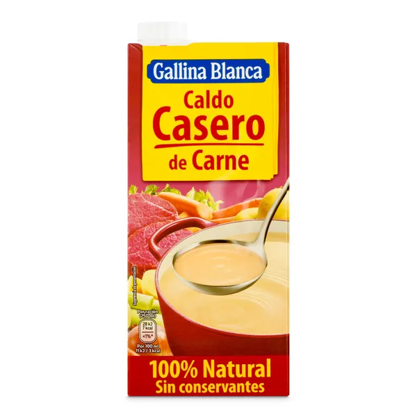 Caldo casero de carne 100% natural Gallina Blanca brik 1 L 2