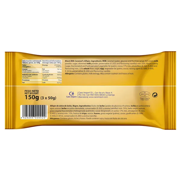 Alfajor con chocolate negro Mardel 150 g 2